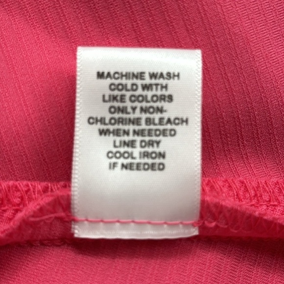 ELLE NWT Pandango Pink Scalloped Ribbed Faux Wrap Sleeveless Fit & Flare Dress - Picture 12 of 12